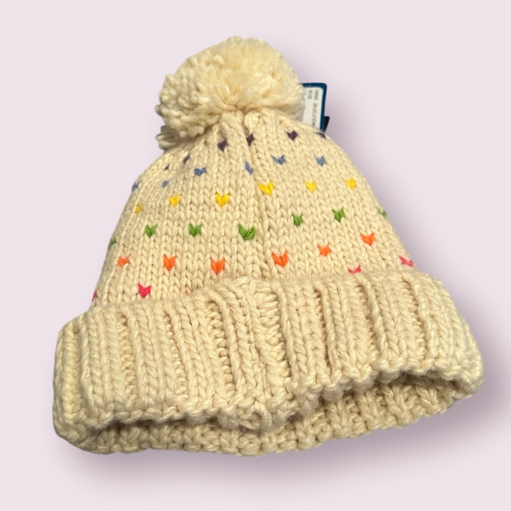 NWT Kids NFL Team 47 Brand Cream Packers Kids Pom-Pom Beanie Winter Hat - Picture 6 of 6